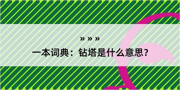 一本词典：钻塔是什么意思？