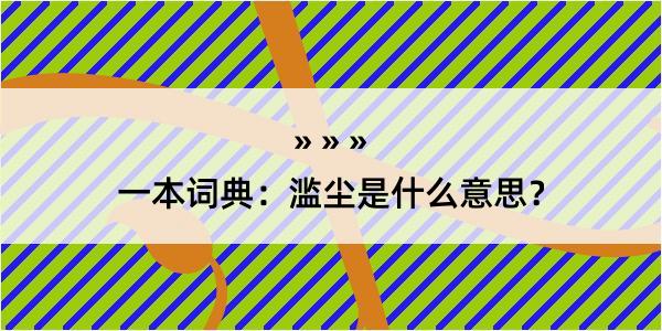 一本词典：滥尘是什么意思？