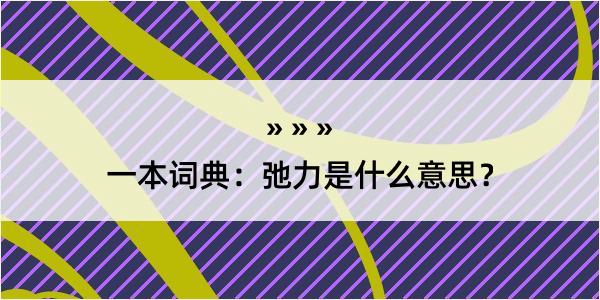 一本词典：弛力是什么意思？