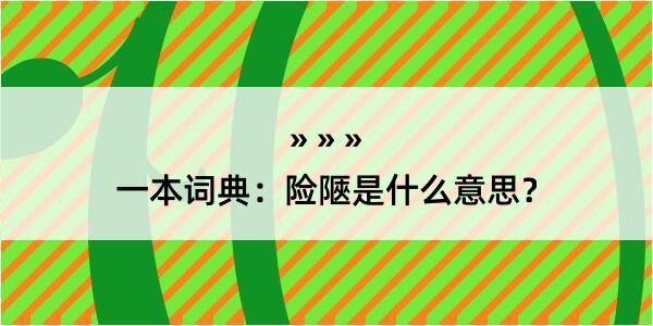 一本词典：险陿是什么意思？