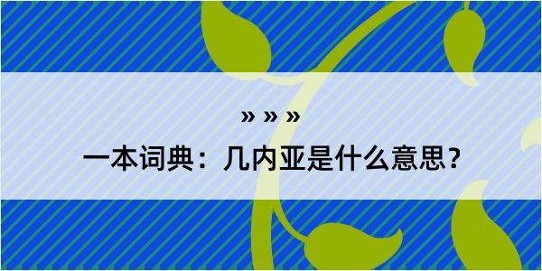 一本词典：几内亚是什么意思？