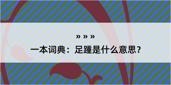 一本词典：足踵是什么意思？