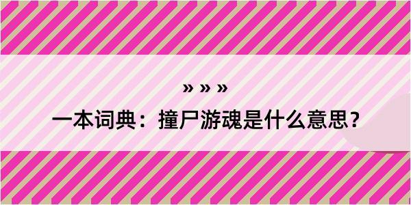 一本词典：撞尸游魂是什么意思？