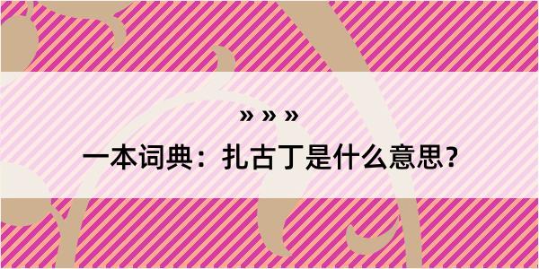 一本词典：扎古丁是什么意思？