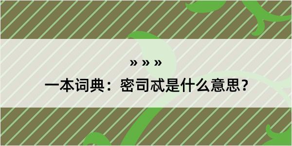 一本词典：密司忒是什么意思？