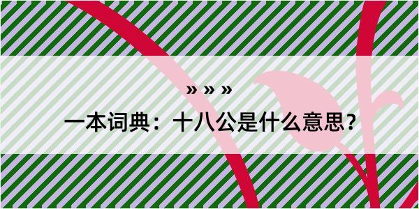 一本词典：十八公是什么意思？