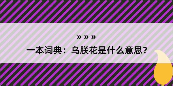 一本词典：乌朕花是什么意思？