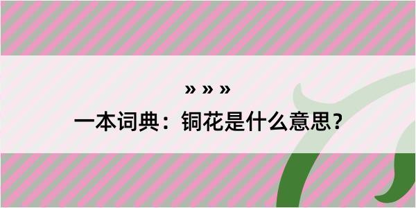 一本词典：铜花是什么意思？