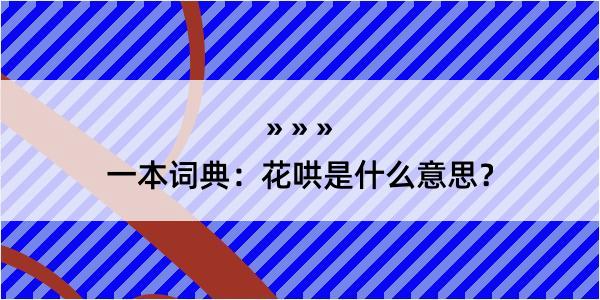 一本词典：花哄是什么意思？