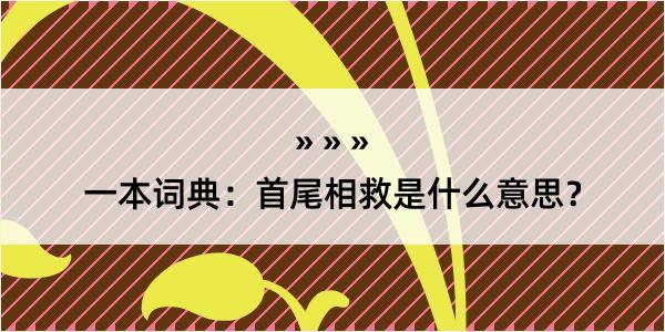 一本词典：首尾相救是什么意思？