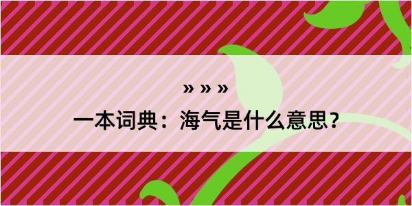 一本词典：海气是什么意思？