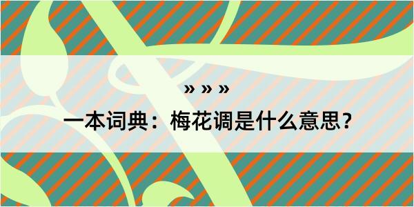 一本词典：梅花调是什么意思？