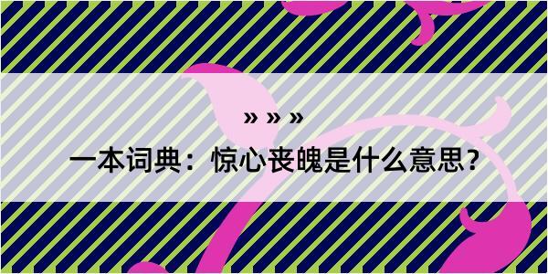 一本词典：惊心丧魄是什么意思？