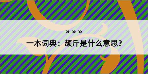 一本词典：颉斤是什么意思？