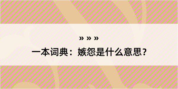 一本词典：嫉怨是什么意思？