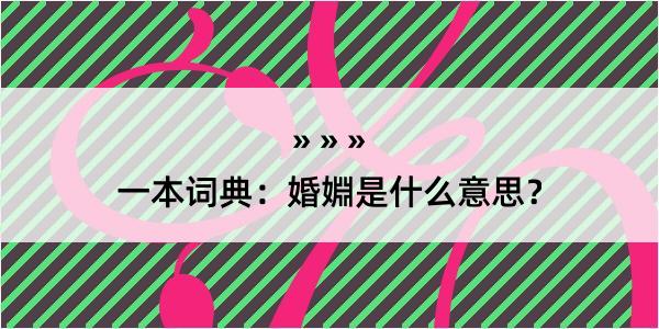 一本词典：婚婣是什么意思？