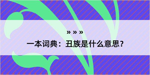 一本词典：丑族是什么意思？