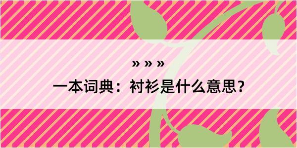 一本词典：衬衫是什么意思？