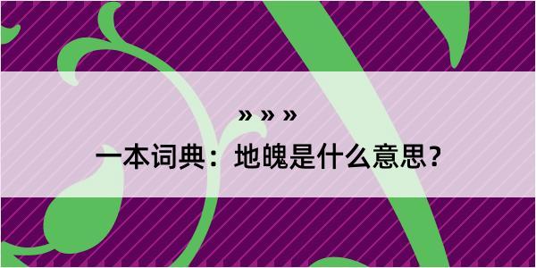 一本词典：地魄是什么意思？