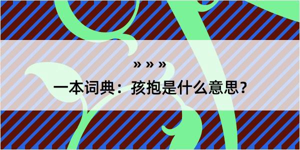 一本词典：孩抱是什么意思？