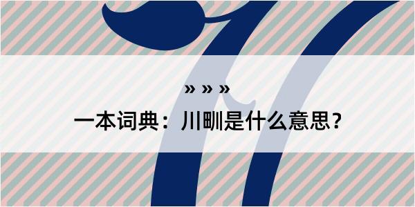 一本词典：川甽是什么意思？