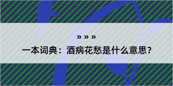 一本词典：酒病花愁是什么意思？