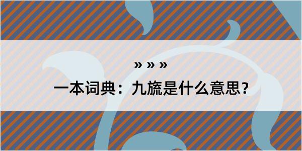 一本词典：九旒是什么意思？