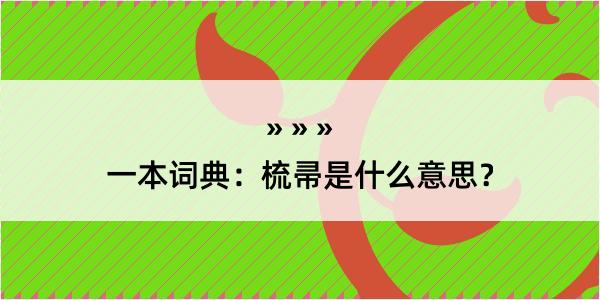 一本词典：梳帚是什么意思？