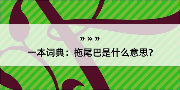 一本词典：拖尾巴是什么意思？