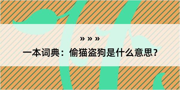 一本词典：偷猫盗狗是什么意思？