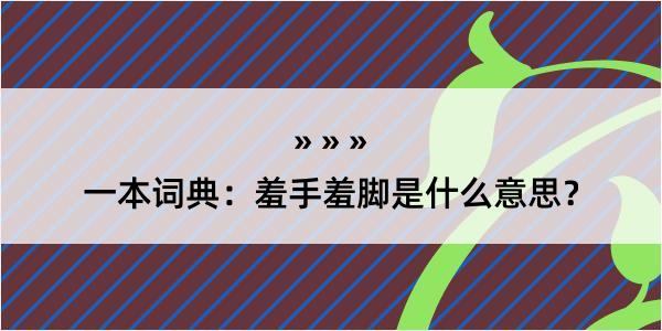 一本词典：羞手羞脚是什么意思？