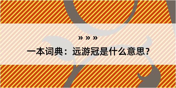 一本词典：远游冠是什么意思？