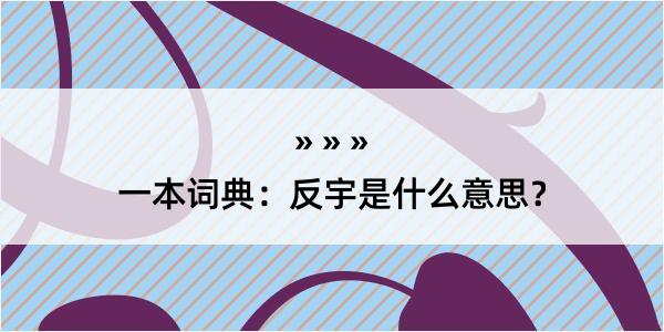 一本词典：反宇是什么意思？