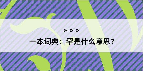 一本词典：罕是什么意思？