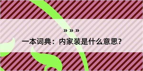 一本词典：内家装是什么意思？