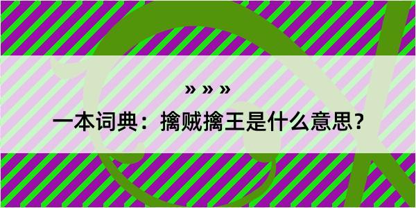 一本词典：擒贼擒王是什么意思？