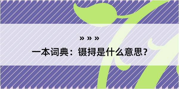 一本词典：镊挦是什么意思？