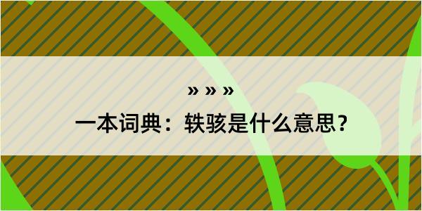 一本词典：轶骇是什么意思？