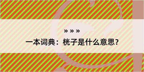 一本词典：桄子是什么意思？