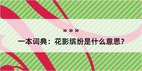 一本词典：花影缤纷是什么意思？