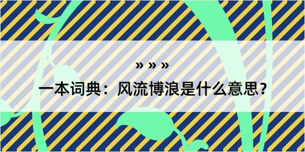 一本词典：风流博浪是什么意思？