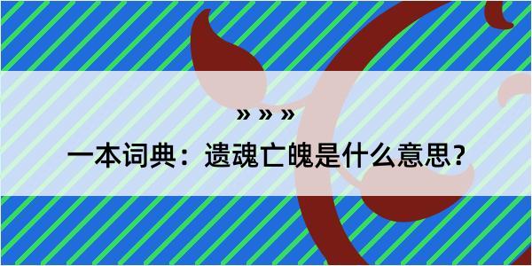 一本词典：遗魂亡魄是什么意思？