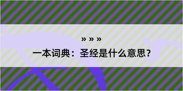 一本词典：圣经是什么意思？