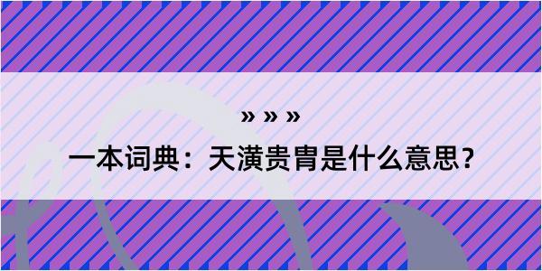 一本词典：天潢贵胄是什么意思？