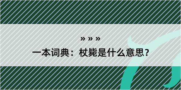 一本词典：杖毙是什么意思？