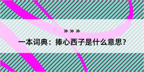 一本词典：捧心西子是什么意思？