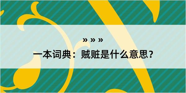 一本词典：贼赃是什么意思？