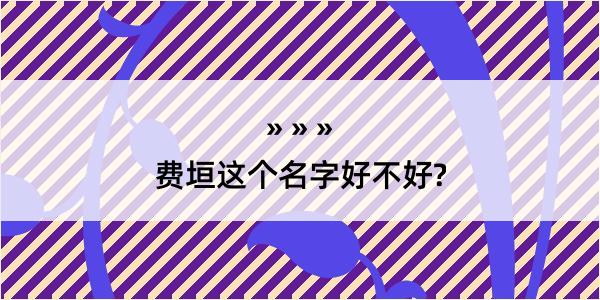 费垣这个名字好不好?