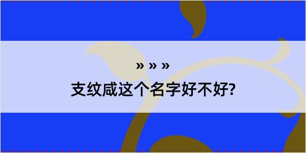 支纹咸这个名字好不好?