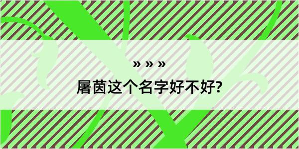 屠茵这个名字好不好?